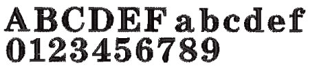 ゲタ文字見本
